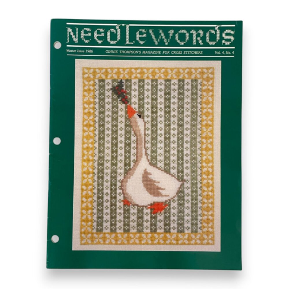 Needlewords Ginnie Thompson Cross Stitch Magazine Vol 4 Number 4 1986 Vintage